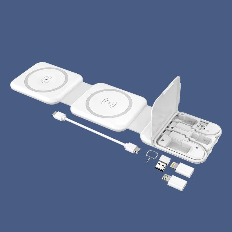 10 In 1 Magnetic Wireless Charger With Data Cable And Storage