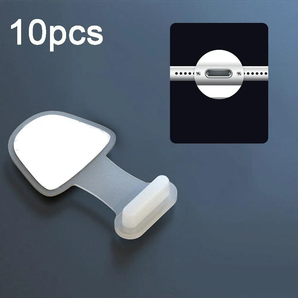 10-Pack Silicone Anti-Dust Plugs For Mobile Charging Ports