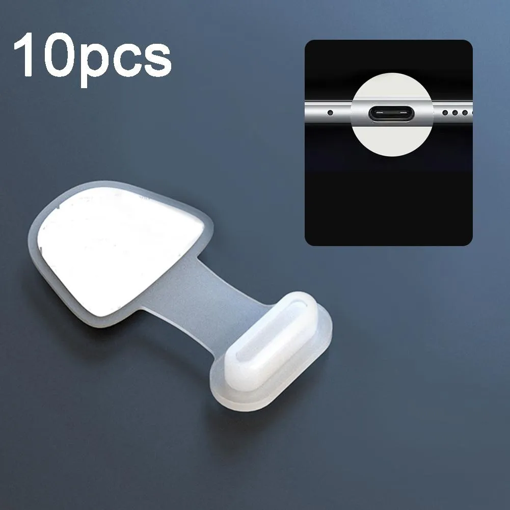 10-Pack Silicone Anti-Dust Plugs For Mobile Charging Ports
