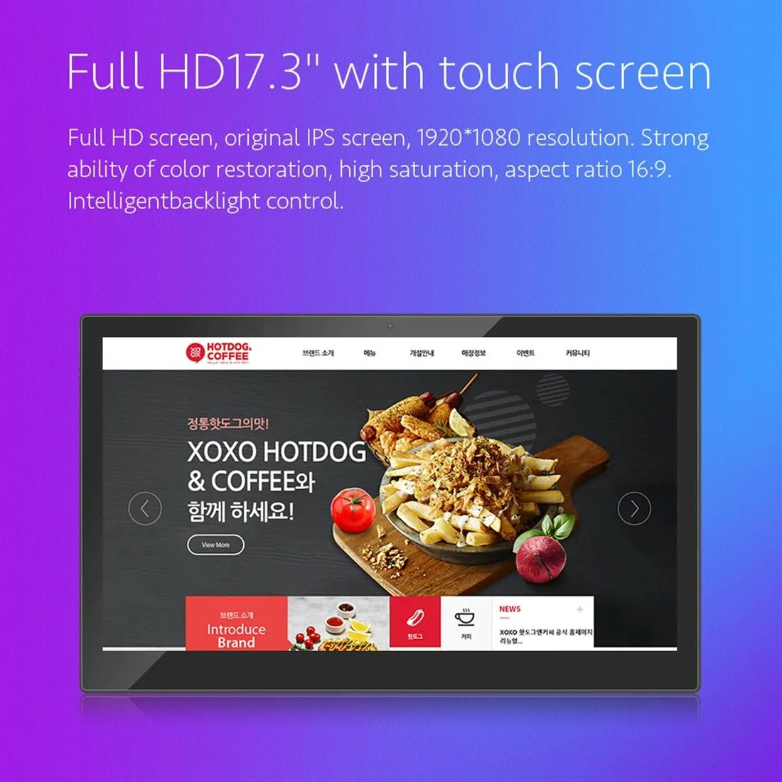 15.6 Touchscreen All in one Pc with Holder and Vesa 2gb 16gb Android 7.1 Rk3399 Dual Core Quad Core Otg and Tooth and Wifi