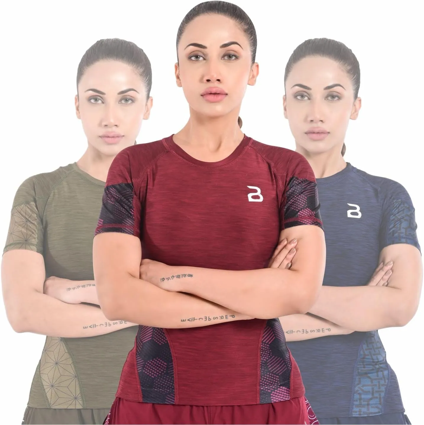 2BOLD Womens Rash Guard Compression Shirts, UPF 50  Athletic, Hiking, Swim Shirt, Yoga, MMA, Quick Dry Rash Guard for Womens