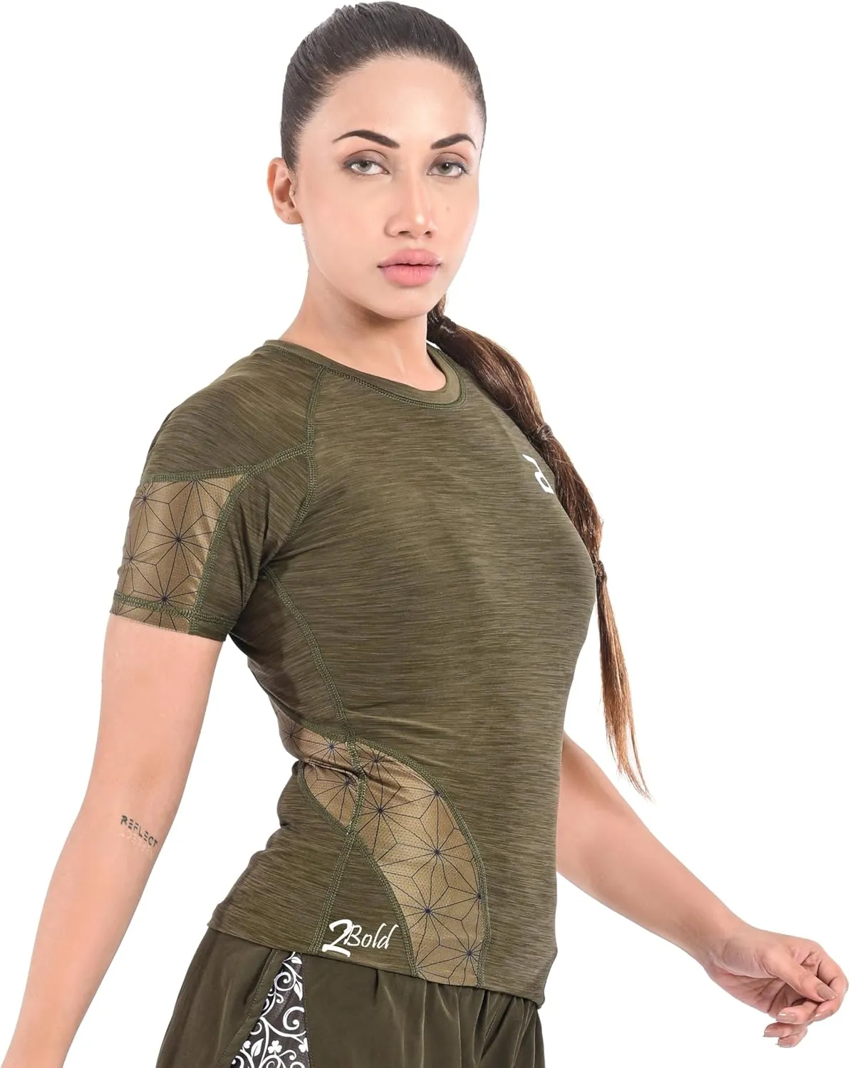 2BOLD Womens Rash Guard Compression Shirts, UPF 50  Athletic, Hiking, Swim Shirt, Yoga, MMA, Quick Dry Rash Guard for Womens