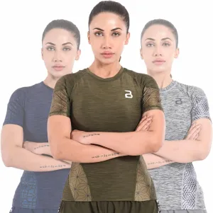 2BOLD Womens Rash Guard Compression Shirts, UPF 50  Athletic, Hiking, Swim Shirt, Yoga, MMA, Quick Dry Rash Guard for Womens