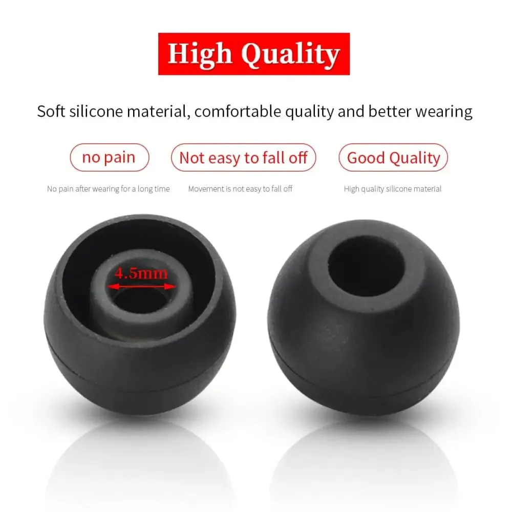 2pcs Breathable In-ear Silicone Ear Tips for Huawei Freelace, Audio-technica Ath-cks550xis Headphones