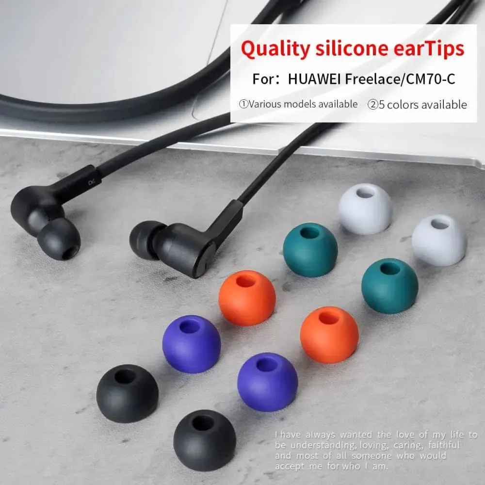 2pcs Breathable In-ear Silicone Ear Tips for Huawei Freelace, Audio-technica Ath-cks550xis Headphones