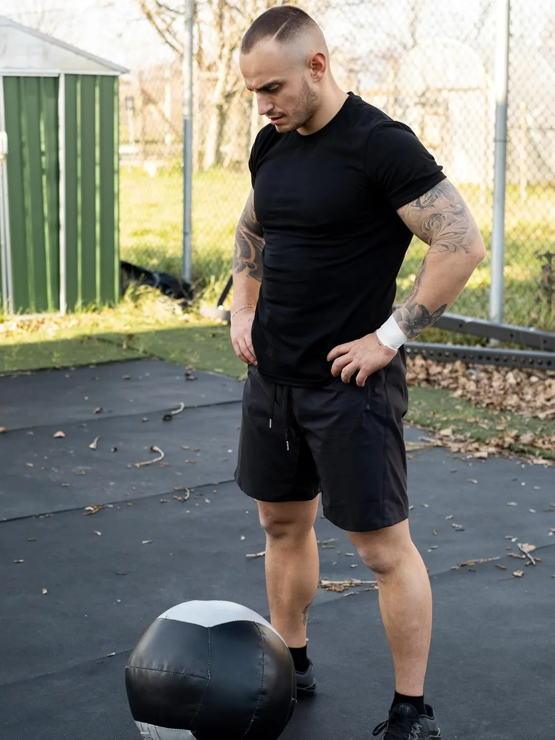 3 Pack Mens Athletic Shirts Performance Dry Fit Workout Gym Running Short Sleeve T-Shirt Moisture Wicking