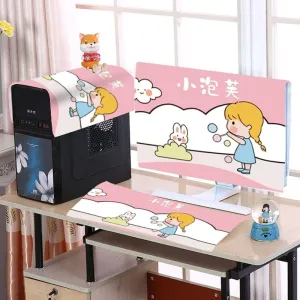 32” Dust-Proof Cover | Desktop Computer LCD Monitor | Small Puffs