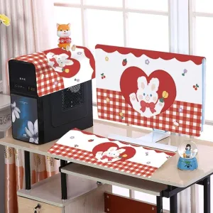 32 Inch Dust-proof Cover for Desktop Computer LCD Monitor | Heart Rabbit