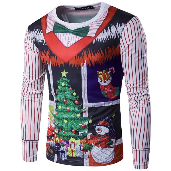 3D-Print Classic Christmas Long-Sleeved T-Shirt (19 Varieties)
