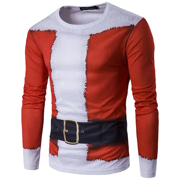3D-Print Classic Christmas Long-Sleeved T-Shirt (19 Varieties)