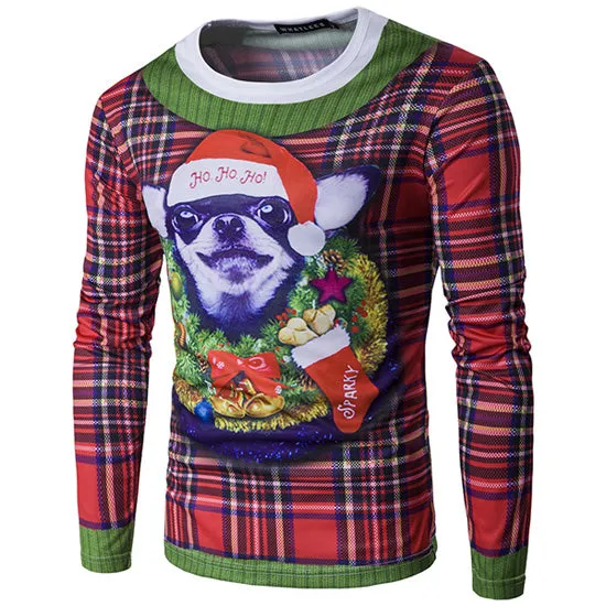 3D-Print Classic Christmas Long-Sleeved T-Shirt (19 Varieties)