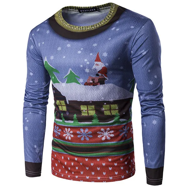 3D-Print Classic Christmas Long-Sleeved T-Shirt (19 Varieties)