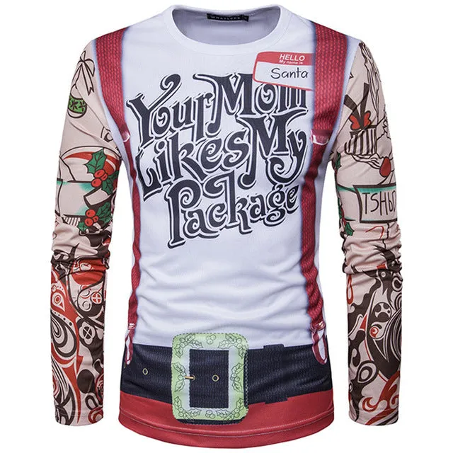 3D-Print Classic Christmas Long-Sleeved T-Shirt (19 Varieties)
