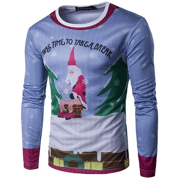 3D-Print Classic Christmas Long-Sleeved T-Shirt (19 Varieties)