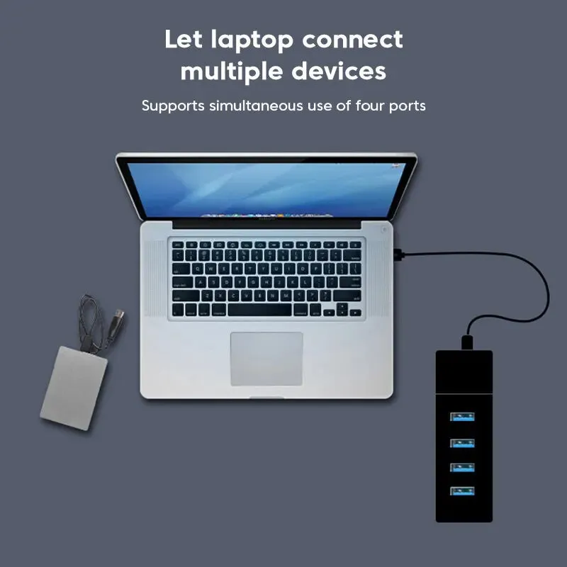 4 Port Usb Hub for High Speed Pc Connectivity