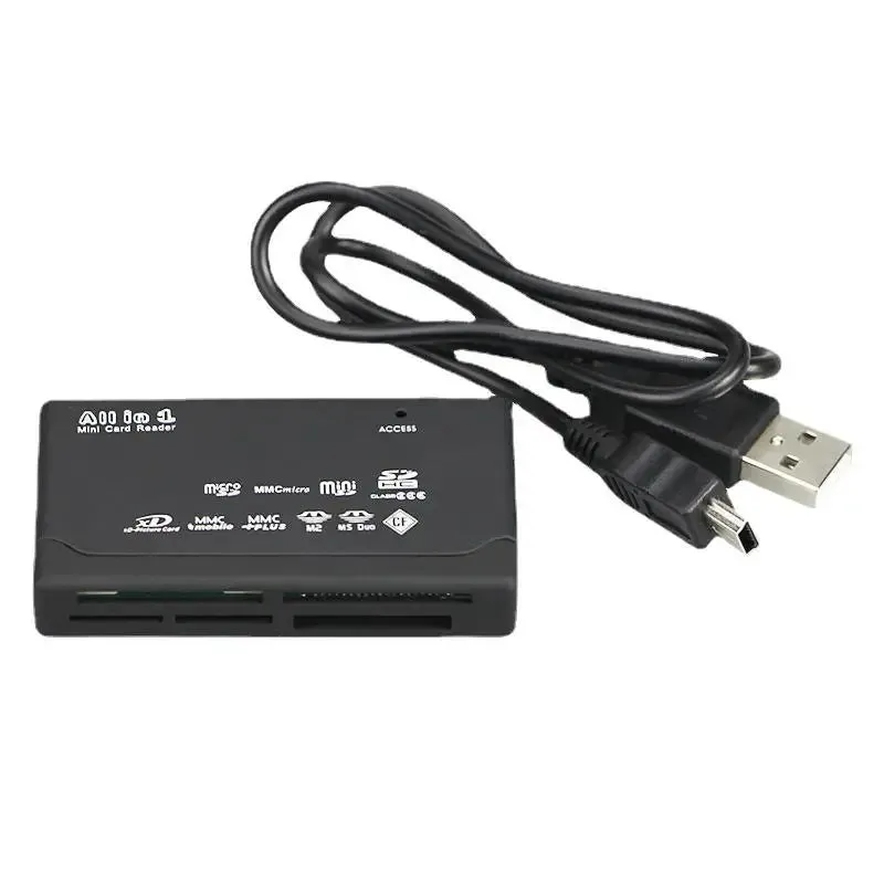 480Mbps All In One Memory Card Reader USB 2.0 External Cardreader SD SDHC Mini Micro M2 MMC XD CF Reader For MP3 Digital Camera