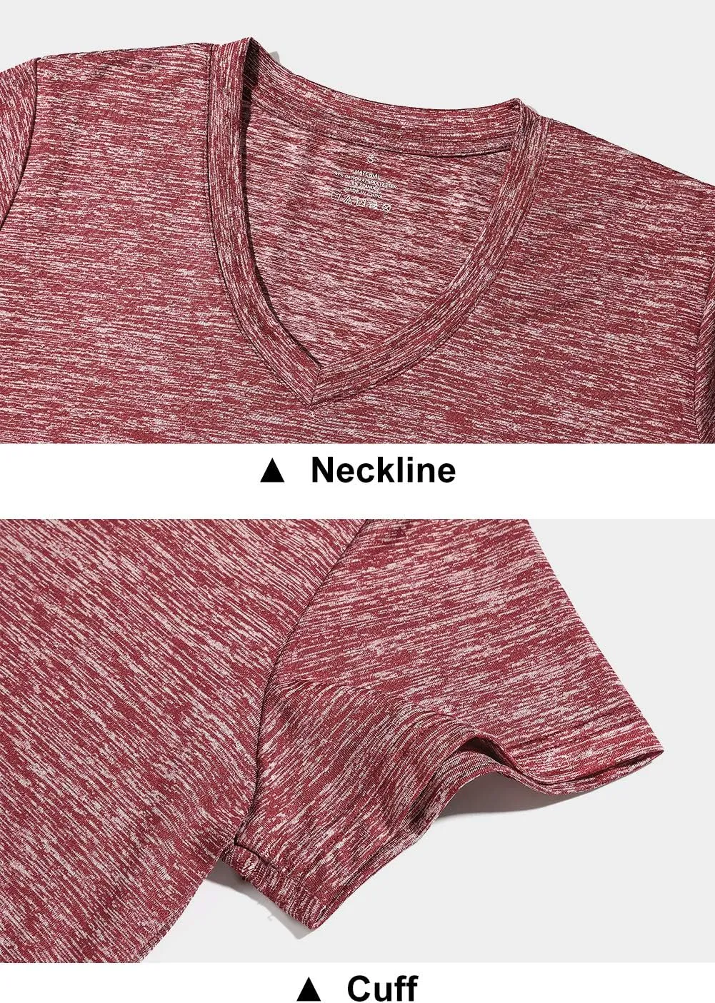 5-Pack Women's Short Sleeve Dry Fit T-Shirt Moisture Wicking Athletic V-Neck Tee