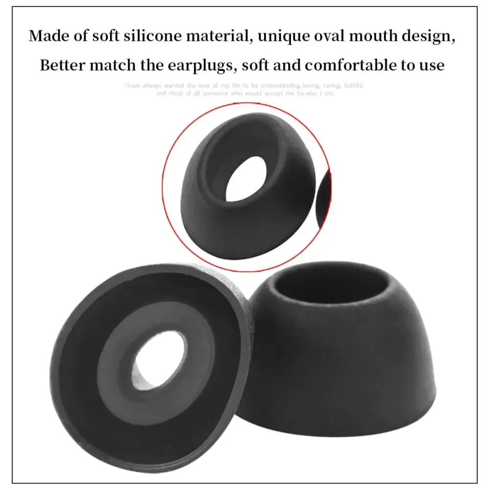 6pcs Silicone Oval Mouth Ear Tips for Edifier W300bt Plus Headphones