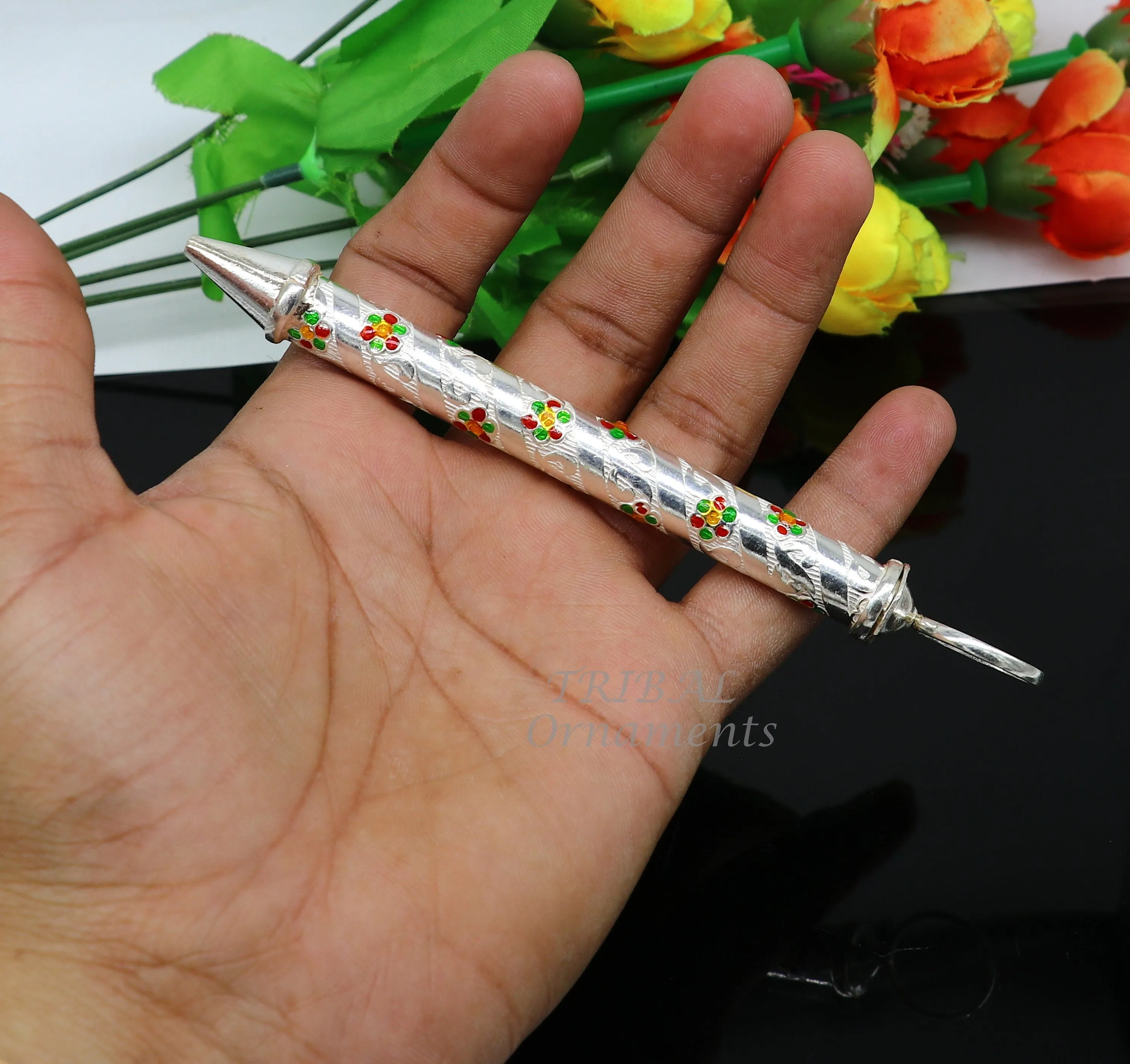 925 sterling silver new trendy Holi special Laddu Gopala colorful water Pichkari and Bucket best gift to Lord Krishna accessories su1010
