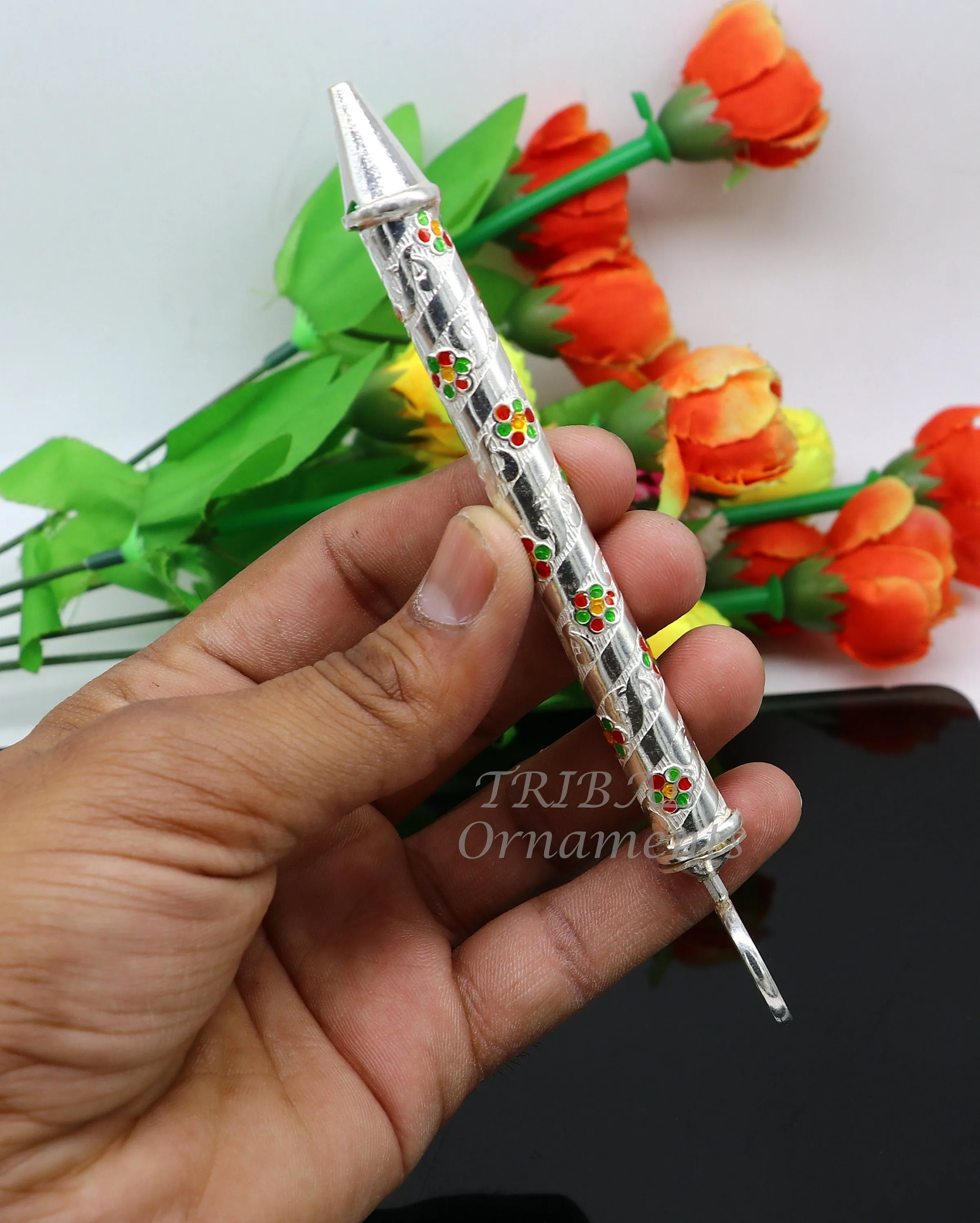 925 sterling silver new trendy Holi special Laddu Gopala colorful water Pichkari and Bucket best gift to Lord Krishna accessories su1010
