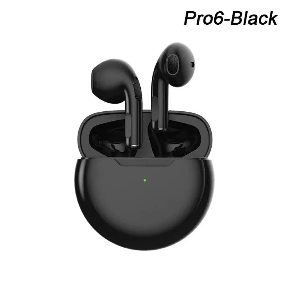 Air Pro 6 Tws Wireless Bluetooth Earphones Headphones Mini Earpone Headset for Xiaomi Android Apple Iphone Earbuds