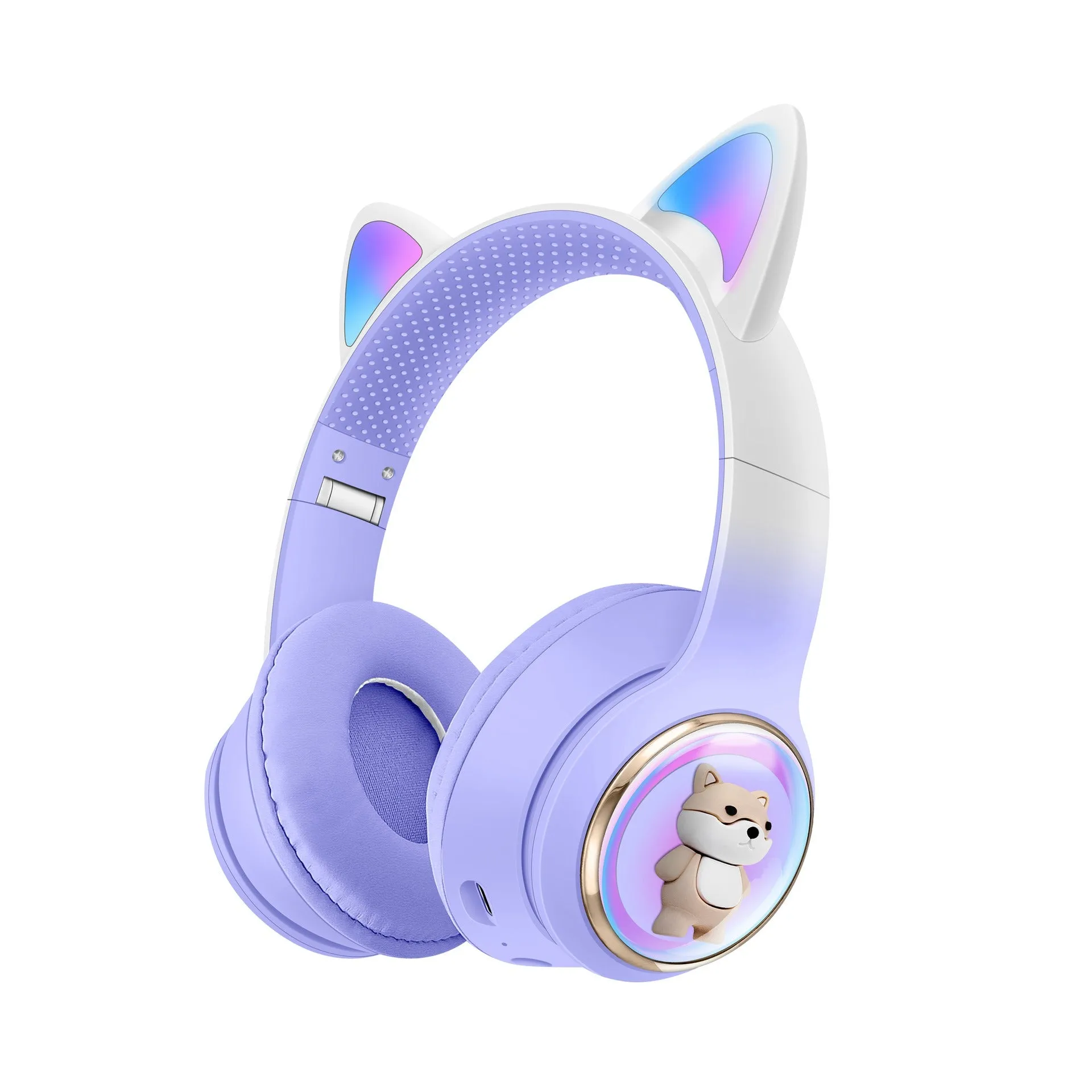 AKZ-51 Bluetooth Earphones  Foldable, Long Battery Life & Cute Cartoon Design