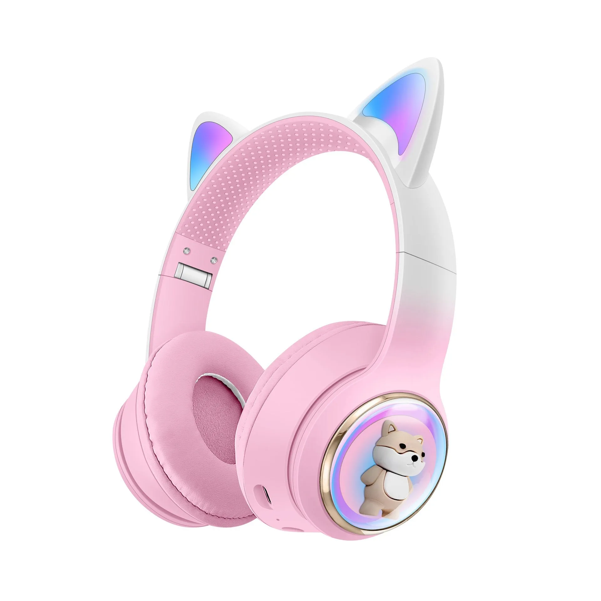 AKZ-51 Bluetooth Earphones  Foldable, Long Battery Life & Cute Cartoon Design