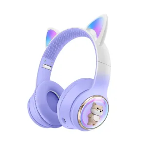 AKZ-51 Bluetooth Earphones  Foldable, Long Battery Life & Cute Cartoon Design
