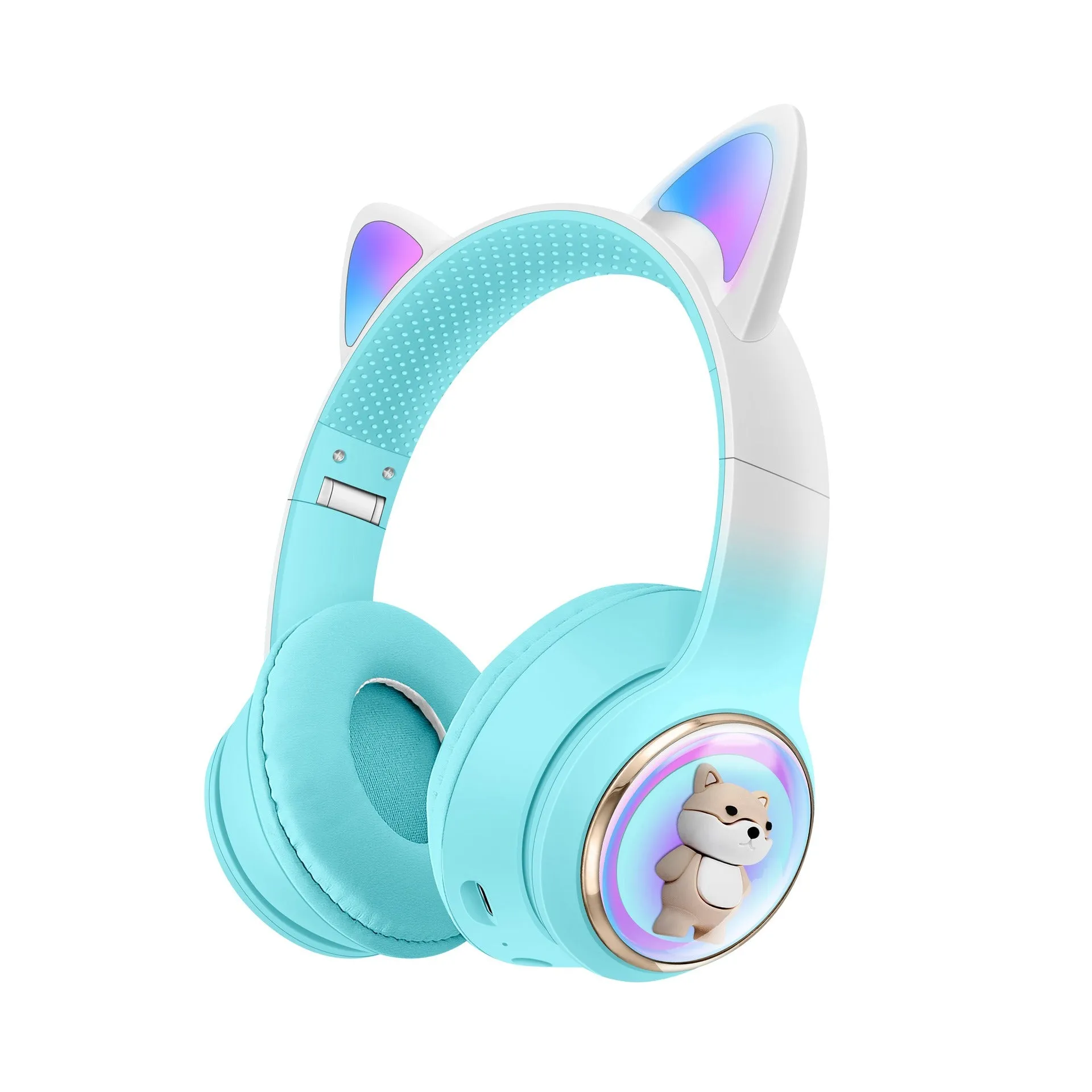 AKZ-51 Bluetooth Earphones  Foldable, Long Battery Life & Cute Cartoon Design