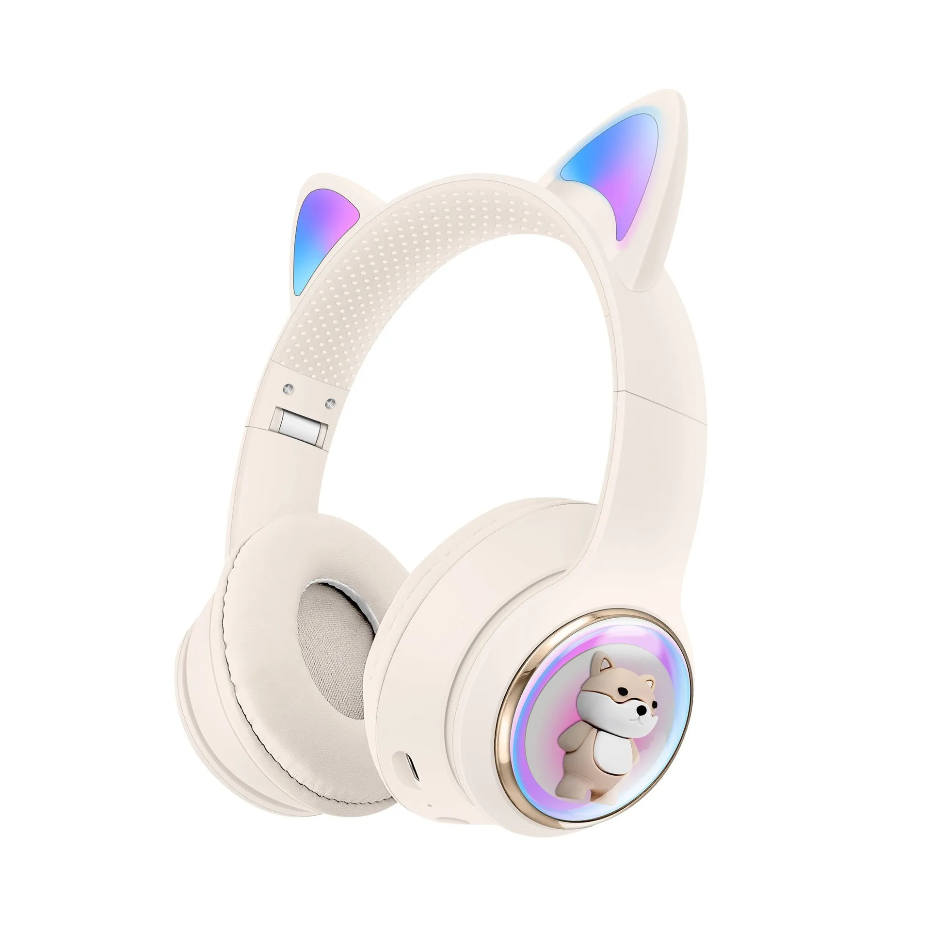 AKZ-51 Bluetooth Earphones  Foldable, Long Battery Life & Cute Cartoon Design