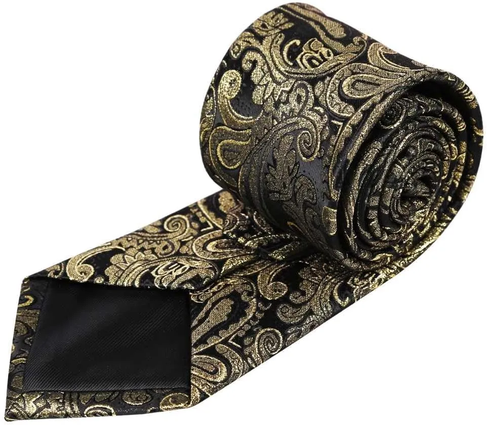 Alizeal 3pcs Mens Dress Shirt with Tie Pocket Square Set Classic Long Sleeve Shirts Matching Necktie Button Down Shirt