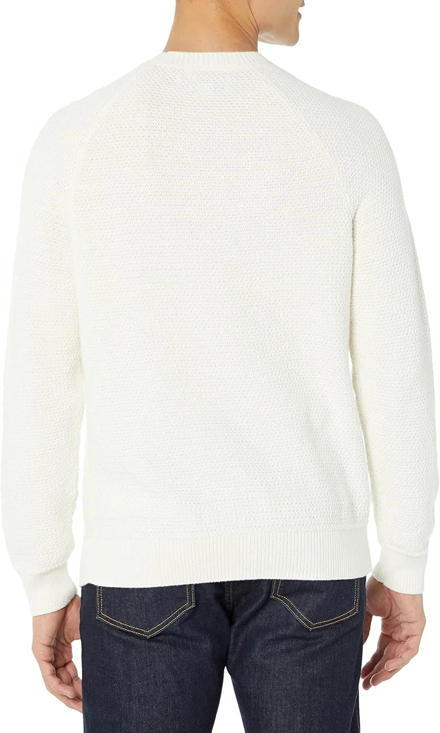 Amazon Essentials Oversized Crewneck Sweater for Men, Textured, Cotton