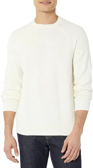 Amazon Essentials Oversized Crewneck Sweater for Men, Textured, Cotton