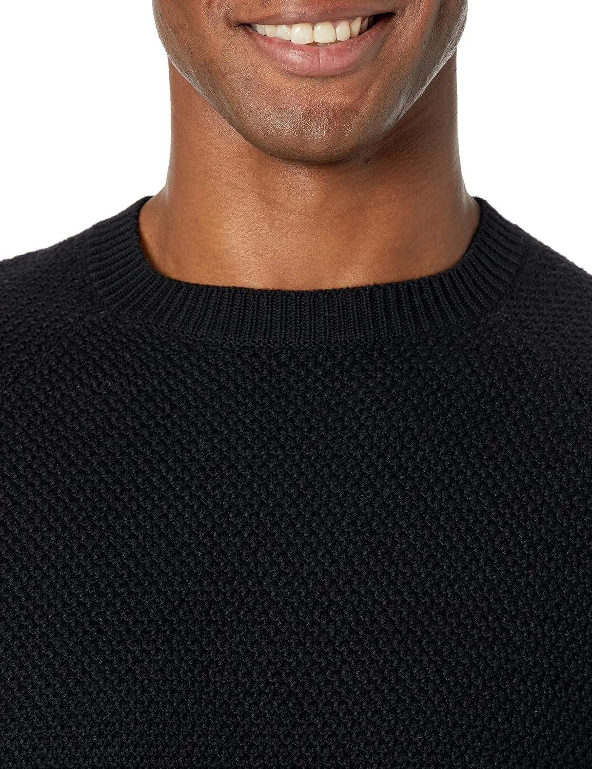 Amazon Essentials Oversized Crewneck Sweater for Men, Textured, Cotton