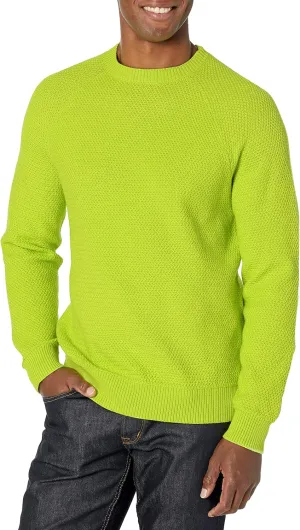 Amazon Essentials Oversized Crewneck Sweater for Men, Textured, Cotton