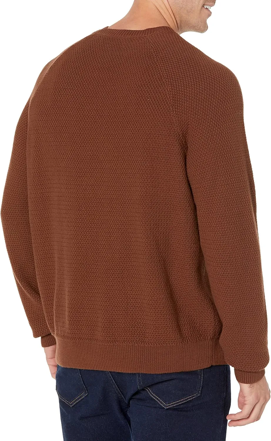 Amazon Essentials Oversized Crewneck Sweater for Men, Textured, Cotton