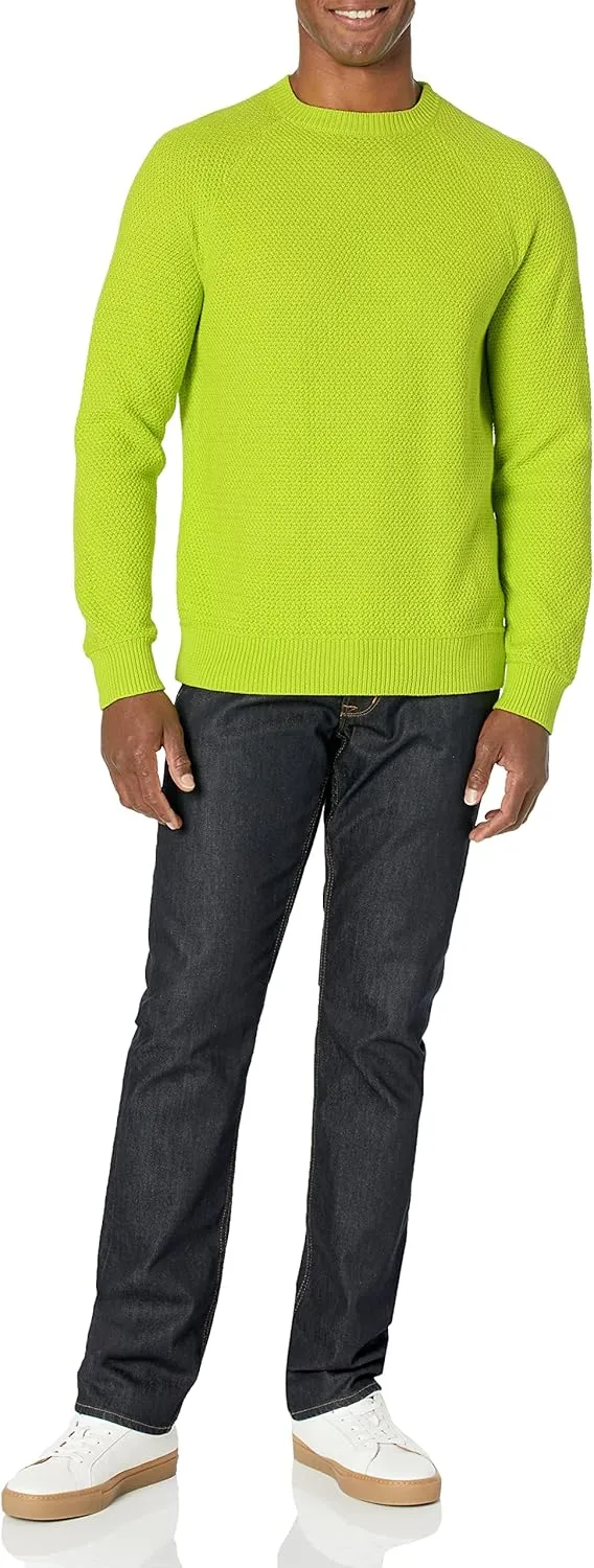 Amazon Essentials Oversized Crewneck Sweater for Men, Textured, Cotton