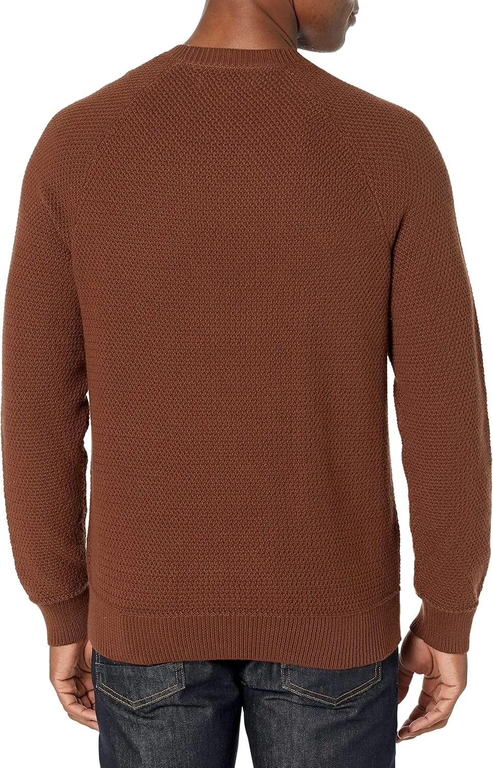 Amazon Essentials Oversized Crewneck Sweater for Men, Textured, Cotton