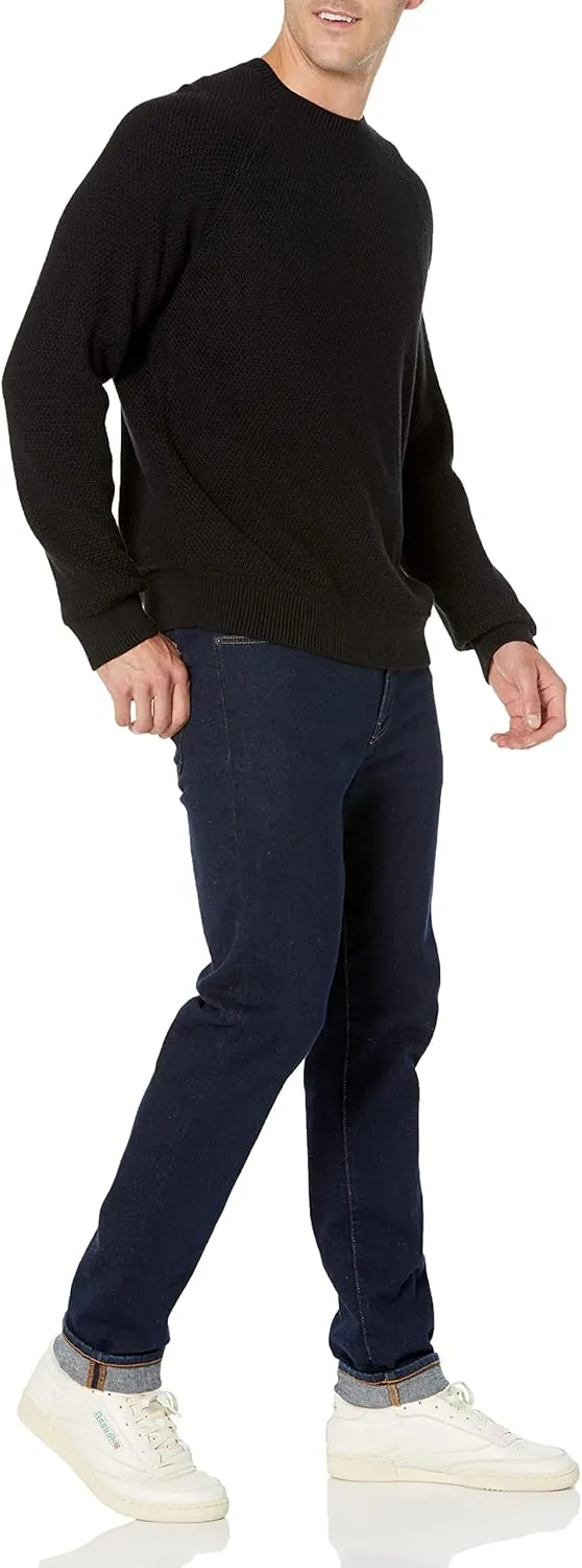 Amazon Essentials Oversized Crewneck Sweater for Men, Textured, Cotton