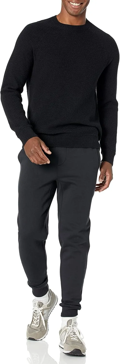Amazon Essentials Oversized Crewneck Sweater for Men, Textured, Cotton