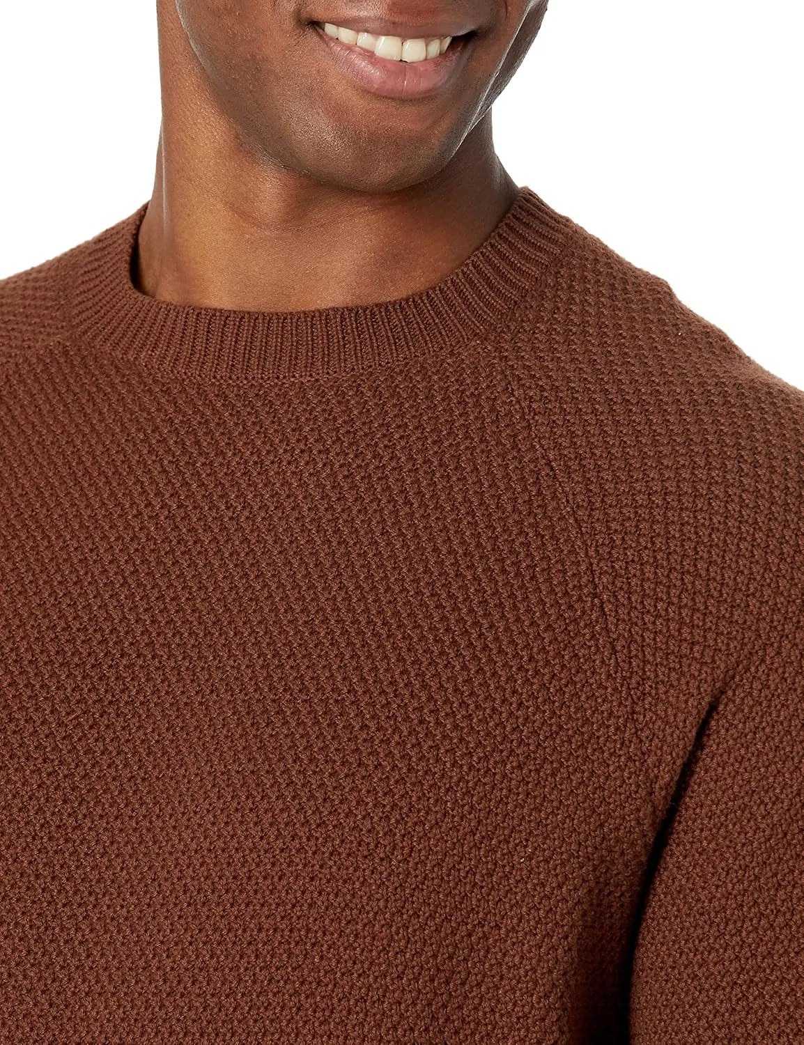Amazon Essentials Oversized Crewneck Sweater for Men, Textured, Cotton
