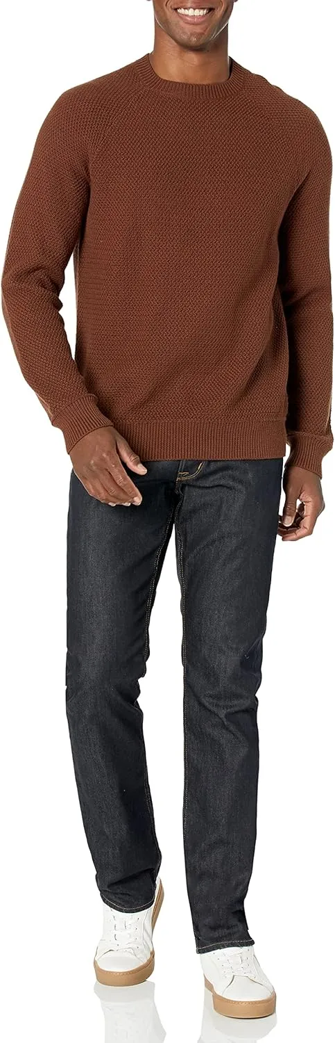 Amazon Essentials Oversized Crewneck Sweater for Men, Textured, Cotton