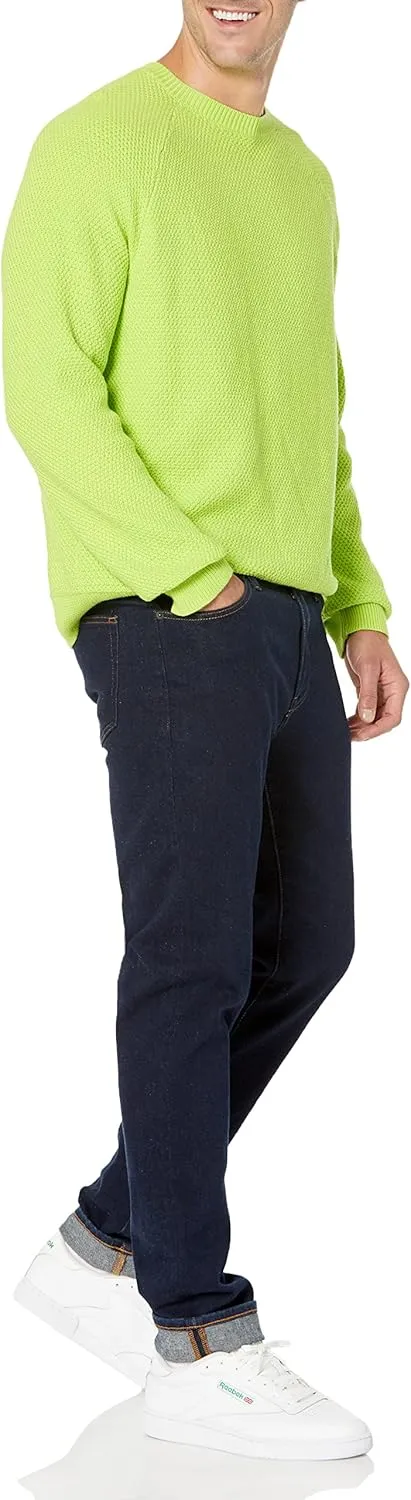Amazon Essentials Oversized Crewneck Sweater for Men, Textured, Cotton
