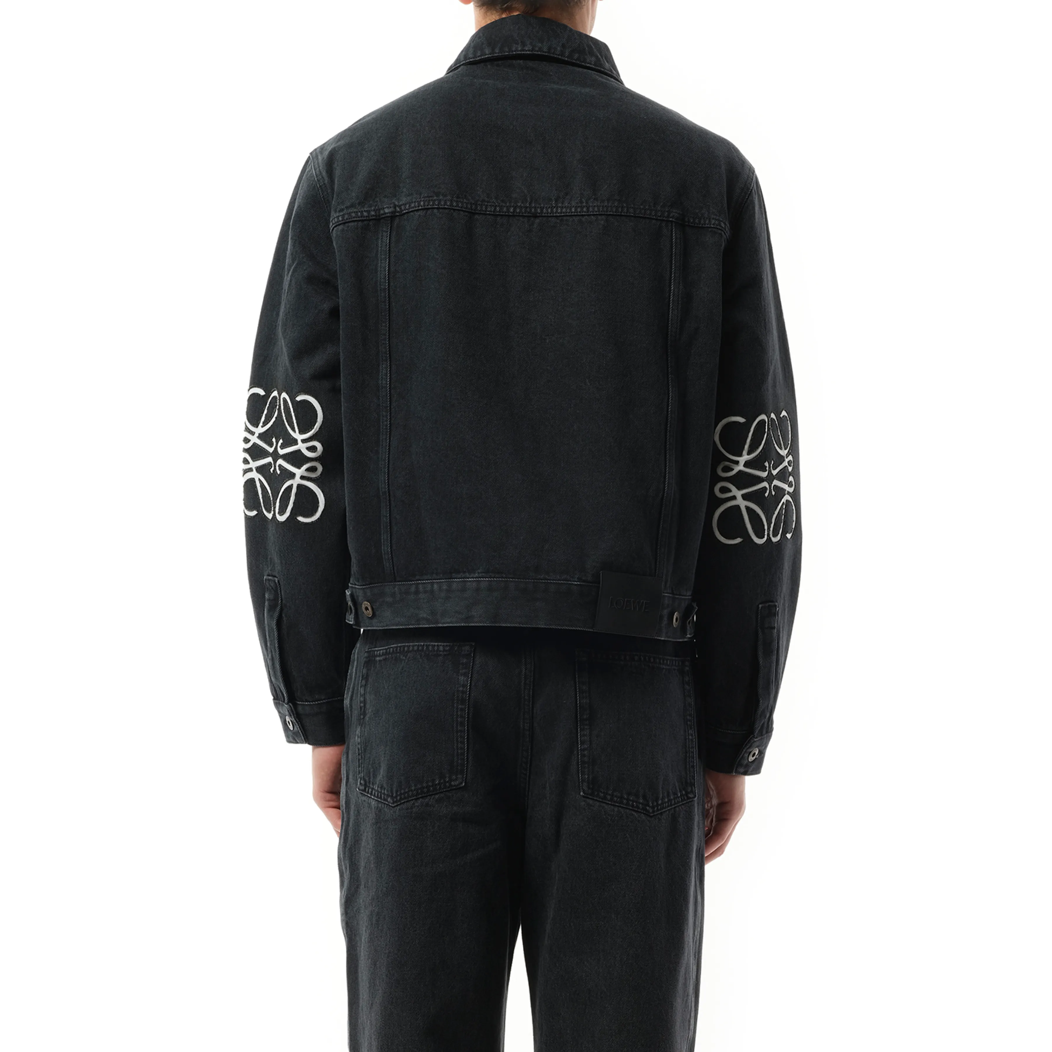Anagram Denim Jacket in Black
