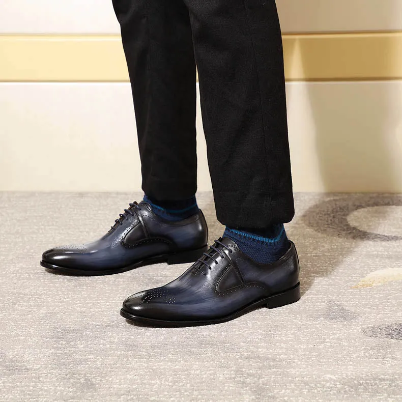 Archie Blue Grey Oxford