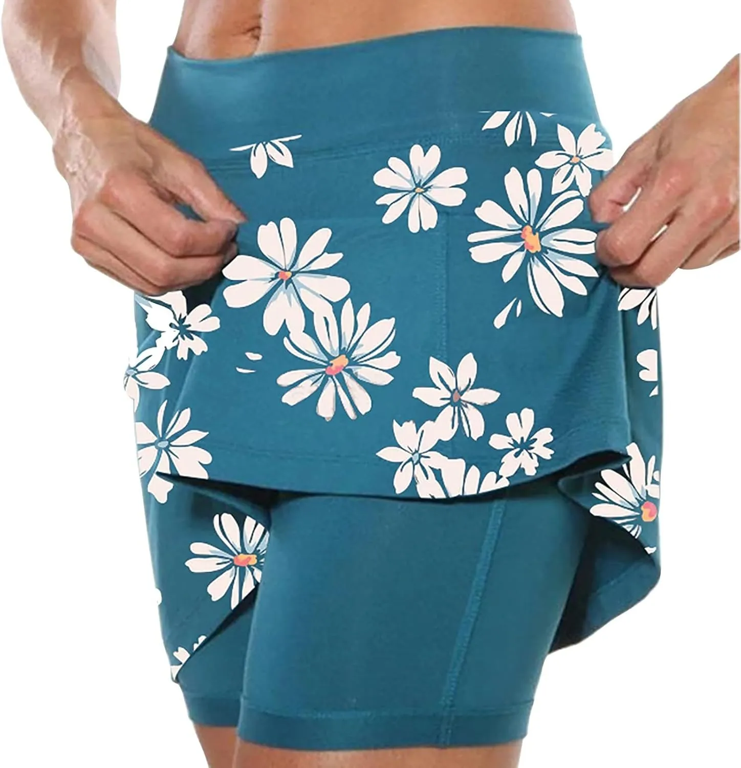 Athletic Skorts for Women with Pockets Summer Tennis Mini Skirts Lightweight High Waisted Elastic Golf Yoga Shorts