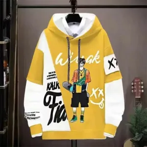 Awesome casual anime hip hop Korean fashion anime hoodie for men
