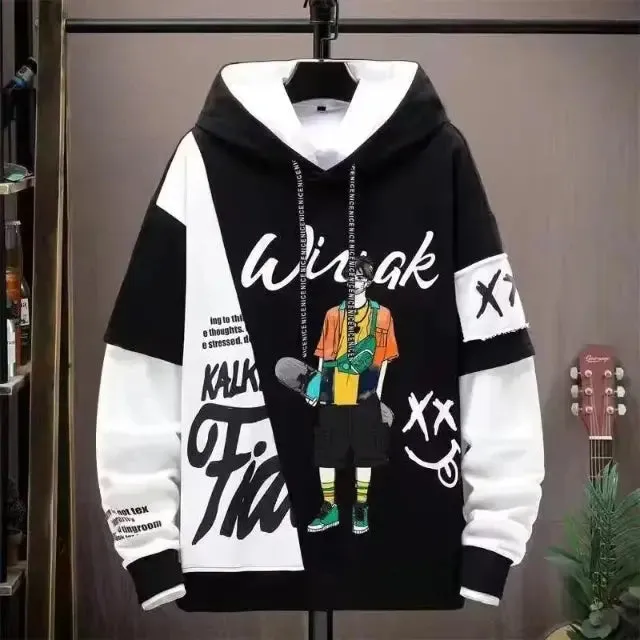 Awesome casual anime hip hop Korean fashion anime hoodie for men