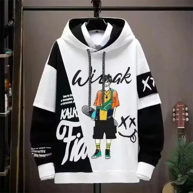Awesome casual anime hip hop Korean fashion anime hoodie for men