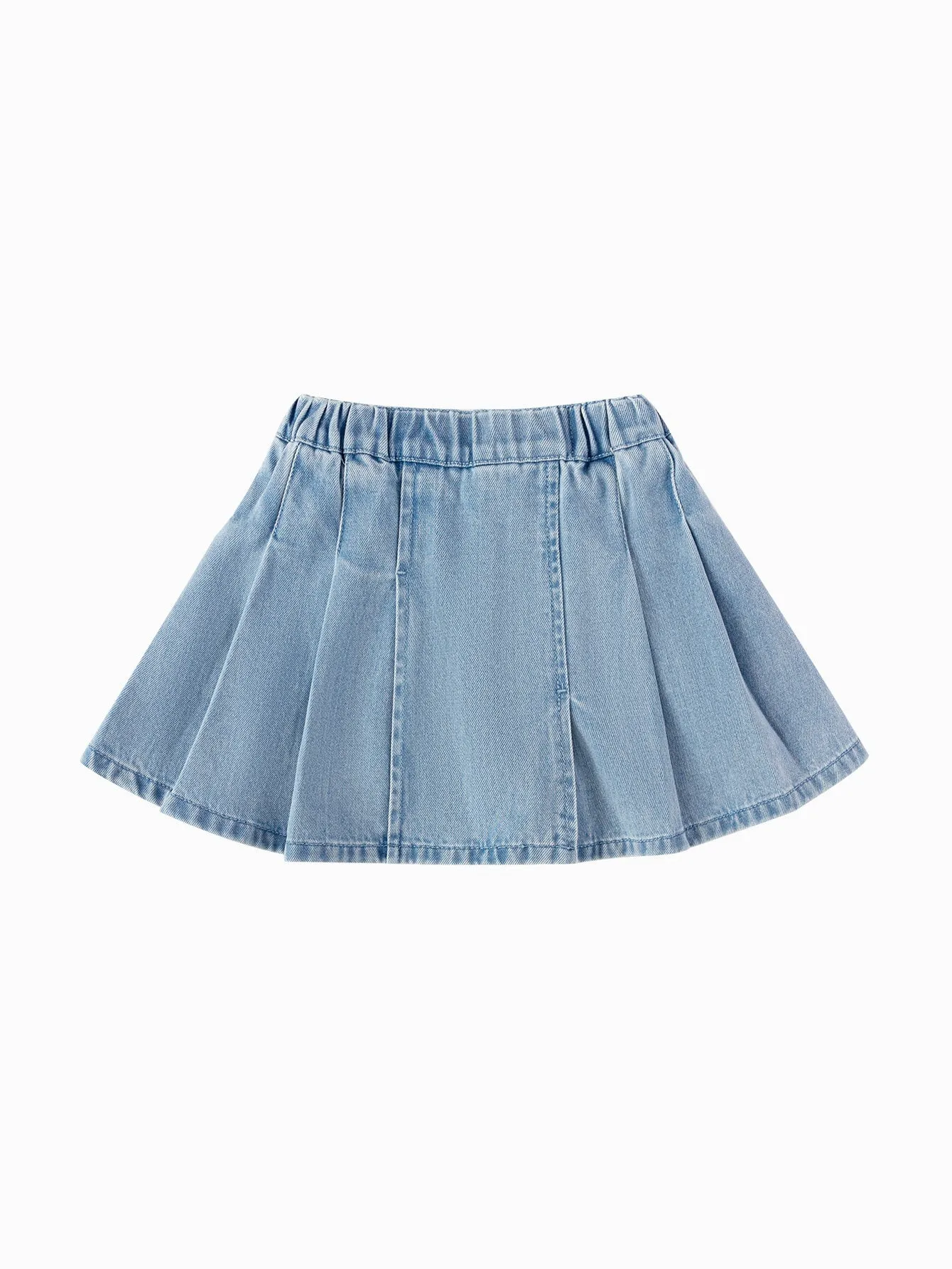 Balabala Children's Clothing Girls' Skirt Denim Pleated Skirt 2025 Spring New Style Dress Versatile